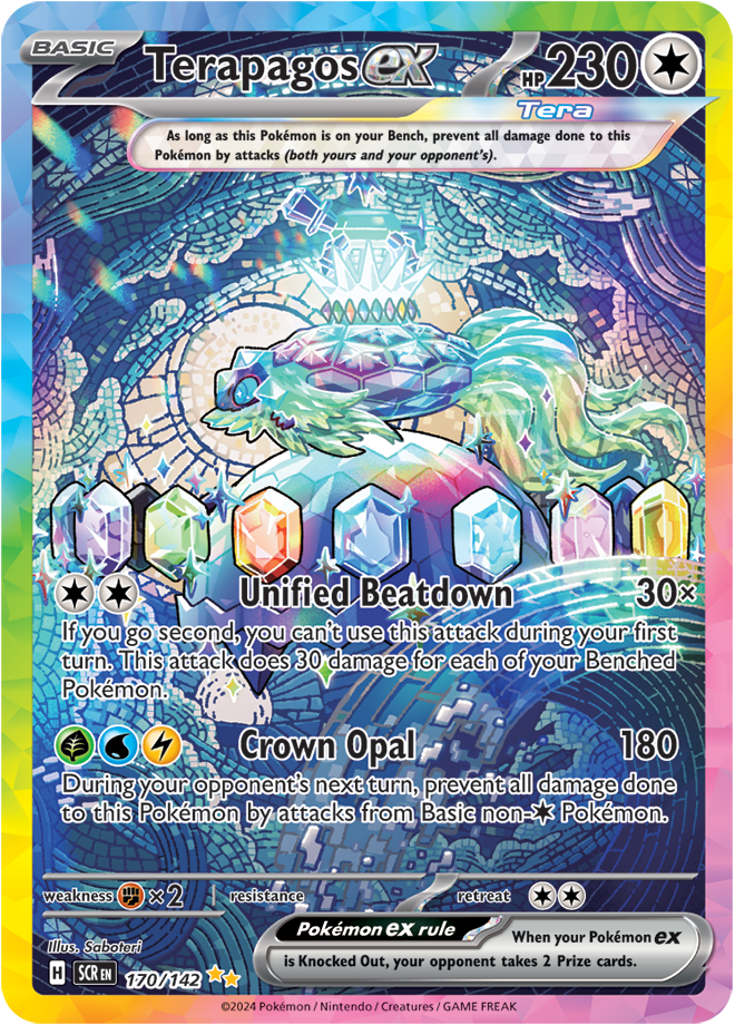 Pokémon TCG Terapagos ex 170/142 SV07: Stellar Crown SIR Holo Ungraded