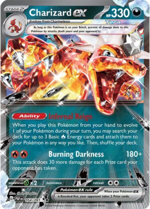 Pokémon TCG SV: Paldean Fates 054/091 Charizard ex Double Rare Ungraded
