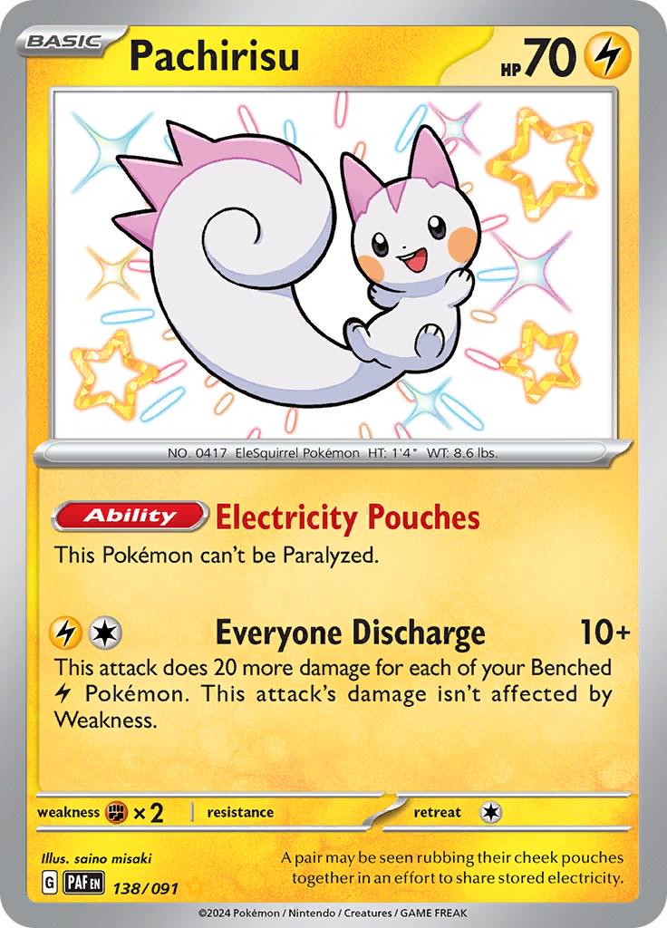 Pokémon TCG Pachirisu 138/091 SV: Paldean Fates Shiny Rare Ungraded