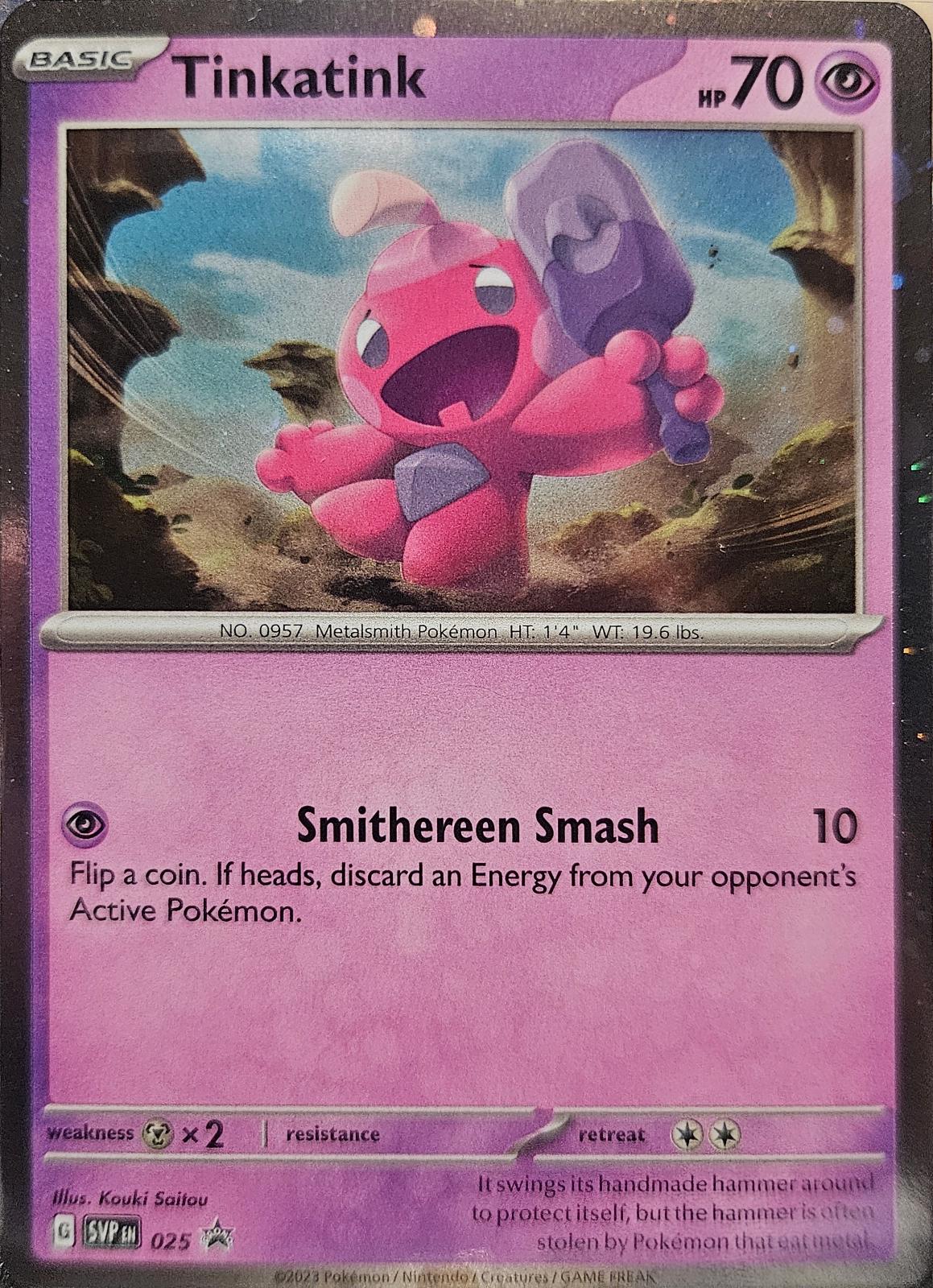 Pokémon TCG Tinkatink 025 Scarlet & Violet Promo Holo Ungraded