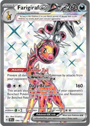 Pokémon TCG Farigiraf ex 194/162 SV05: Temporal Forces UR Full Art Ungraded