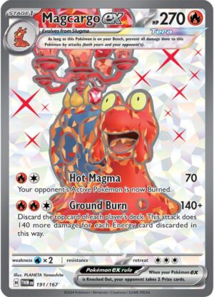 Pokémon TCG Magcargo ex 191/167 SV06: Twilight Masquerade UR Full Art Ungraded