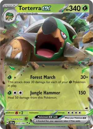 Pokémon TCG SV5: Temporal Forces 012/162 Torterra ex Double Rare Ungraded