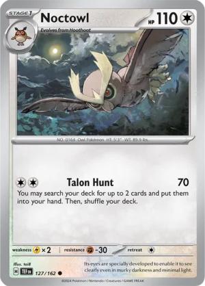 Pokémon TCG SV5: Temporal Forces 127/162 Noctowl Common Ungraded