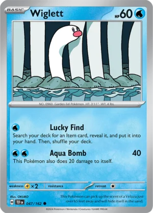 Pokémon TCG SV5: Temporal Forces 047/162 Wiglett Common Ungraded