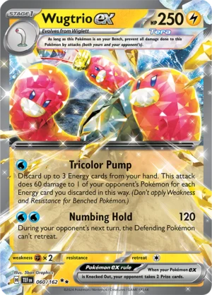 Pokémon TCG SV5: Temporal Forces 060/162 Wugtrio ex Double Rare Ungraded
