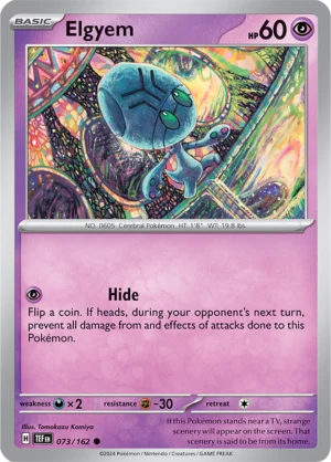 Pokémon TCG SV5: Temporal Forces 073/162 Elgyem Common Ungraded