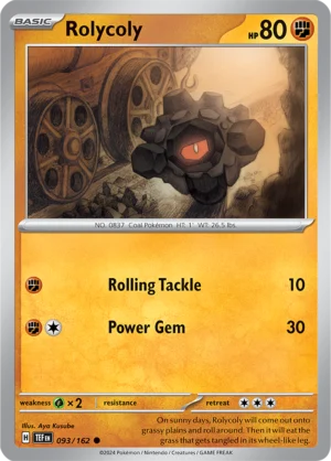 Pokémon TCG SV5: Temporal Forces 093/162 Rolycoly Common Ungraded