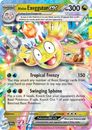 Pokémon TCG SV8: Surging Sparks 133/191 Alolan Exeggutor ex Double Rare Ungraded