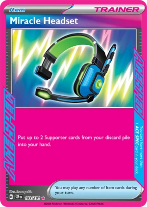 Pokémon TCG SV8: Surging Sparks 183/191 Miracle Headset Ace Spec Ungraded