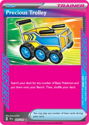 Pokémon TCG SV8: Surging Sparks 185/191 Precious Trolley Ace Spec Ungraded