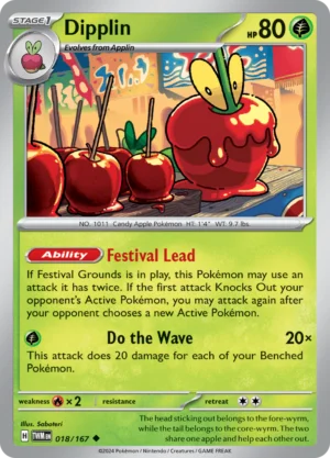 Pokémon TCG SV6: Twilight Masquerade 018/167 Dipplin Uncommon Ungraded