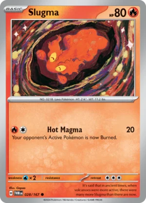 Pokémon TCG SV6: Twilight Masquerade 028/167 Slugma Common Ungraded