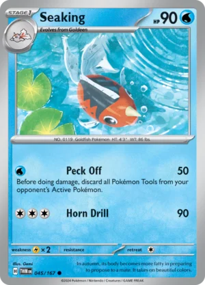 Pokémon TCG SV6: Twilight Masquerade 045/167 Seaking Common Ungraded