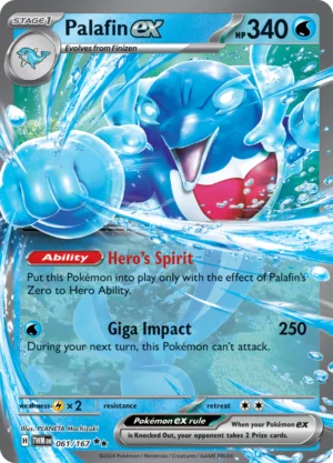 Pokémon TCG SV6: Twilight Masquerade 061/167 Palafin ex Double Rare Ungraded