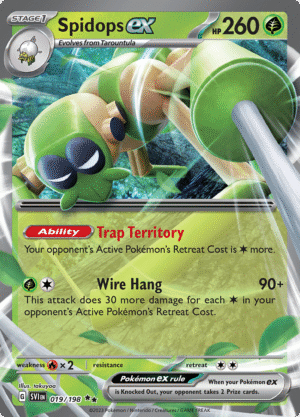 Pokémon TCG SV1: Scarlet & Violet Base 019/198 Spidops ex Double Rare Ungraded