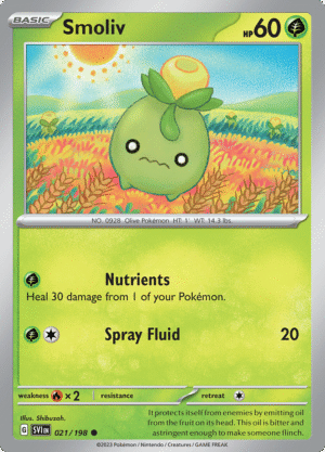 Pokémon TCG SV1: Scarlet & Violet Base 021/198 Smoliv Common Ungraded
