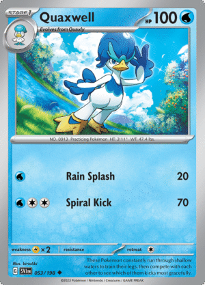 Pokémon TCG SV1: Scarlet & Violet Base 053/198 Quaxwell Uncommon Ungraded