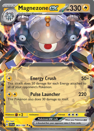 Pokémon TCG SV1: Scarlet & Violet Base 065/198 Magnezone ex Double Rare Ungraded