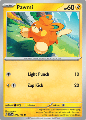 Pokémon TCG SV1: Scarlet & Violet Base 074/198 Pawmi Common Ungraded