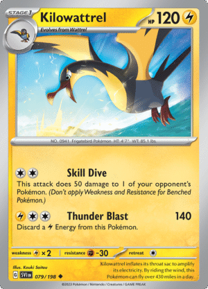 Pokémon TCG SV1: Scarlet & Violet Base 079/198 Kilowattrel Uncommon Ungraded