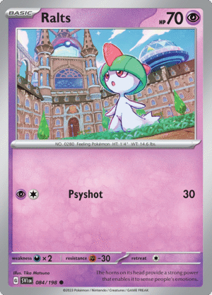 Pokémon TCG SV1: Scarlet & Violet Base 084/198 Ralts Common Ungraded