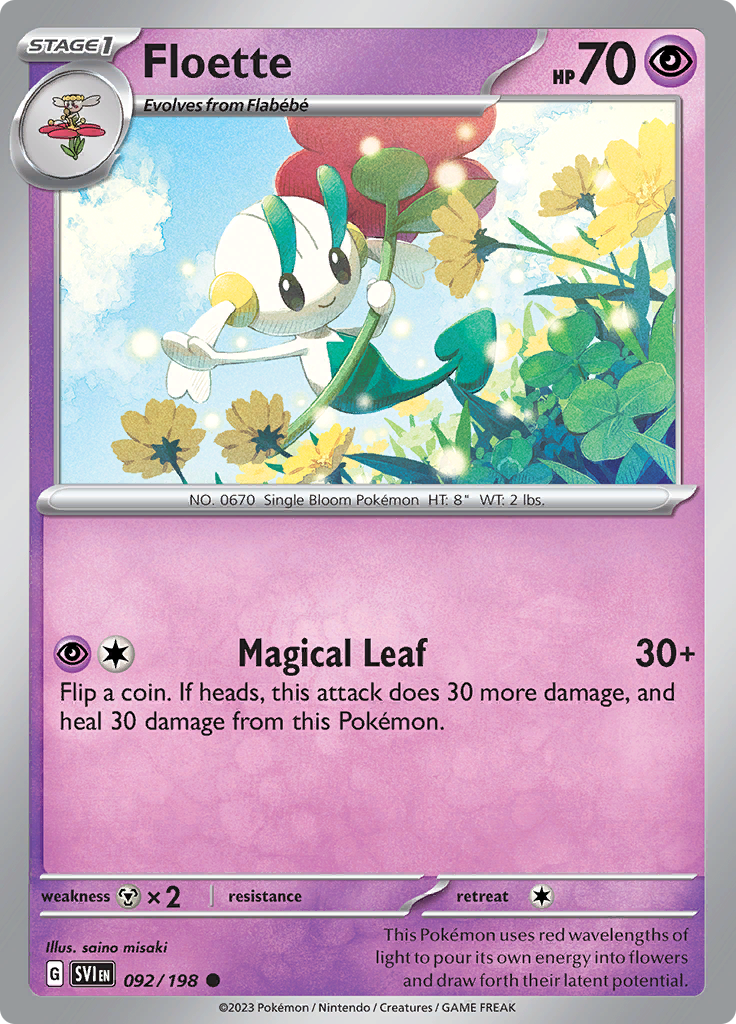 Pokémon TCG SV1: Scarlet & Violet Base 092/198 Floette Common Ungraded