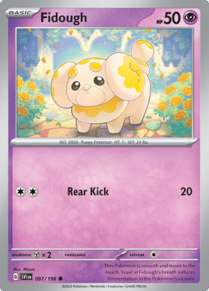 Pokémon TCG SV1: Scarlet & Violet Base 097/198 Fidough Common Ungraded