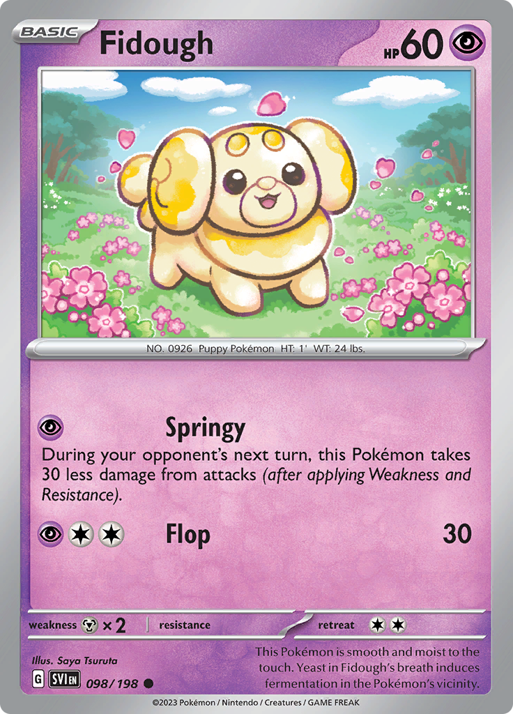 Pokémon TCG SV1: Scarlet & Violet Base 098/198 Fidough Common Ungraded
