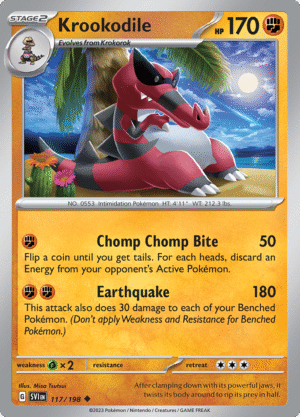Pokémon TCG SV1: Scarlet & Violet Base 117/198 Krookodile Uncommon Ungraded