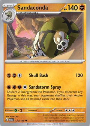 Pokémon TCG SV1: Scarlet & Violet Base 120/198 Sandaconda Uncommon Ungraded