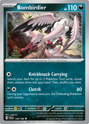 Pokémon TCG SV1: Scarlet & Violet Base 138/198 Bombirdier Uncommon Ungraded