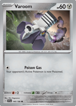 Pokémon TCG SV1: Scarlet & Violet Base 140/198 Varoom Common Ungraded