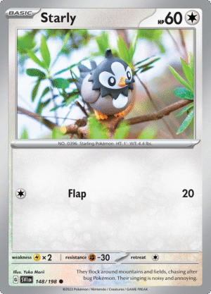 Pokémon TCG SV1: Scarlet & Violet Base 148/198 Starly Common Ungraded