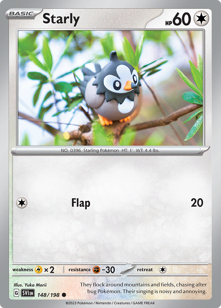 Pokémon TCG SV1: Scarlet & Violet Base 148/198 Starly Common Ungraded