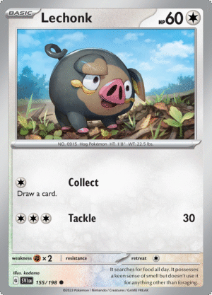 Pokémon TCG SV1: Scarlet & Violet Base 155/198 Lechonk Common Ungraded