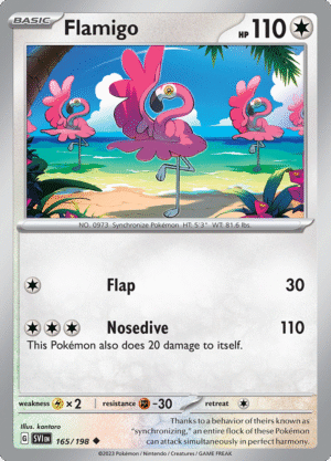 Pokémon TCG SV1: Scarlet & Violet Base 165/198 Flamigo Uncommon Ungraded