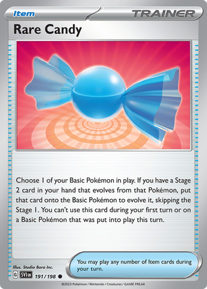 Pokémon TCG SV1: Scarlet & Violet Base 191/198 Rare Candy Common Ungraded