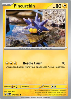 Pokémon TCG SV2: Paldea Evolved 072/193 Pincurchin Common Ungraded