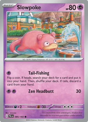 Pokémon TCG SV2: Paldea Evolved 085/193 Slowpoke Common Ungraded