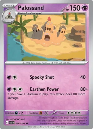 Pokémon TCG SV2: Paldea Evolved 096/193 Palossand Uncommon Ungraded