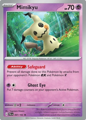 Pokémon TCG SV2: Paldea Evolved 097/193 Mimikyu Rare Ungraded