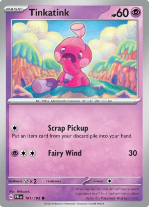 Pokémon TCG SV2: Paldea Evolved 101/193 Tinkatink Common Ungraded