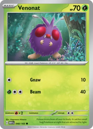Pokémon TCG SV: Scarlet & Violet 151 048/165 Venonat Common Ungraded