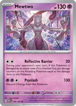 Pokémon TCG SV: Scarlet & Violet 151 150/165 Mewtwo Rare Ungraded