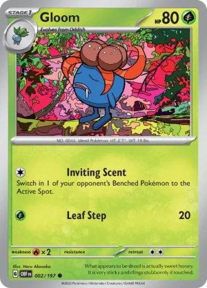 Pokémon TCG SV3: Obsidian Flames 002/197 Gloom Common Ungraded