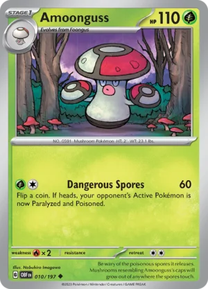 Pokémon TCG SV3: Obsidian Flames 010/197 Amoonguss Uncommon Ungraded