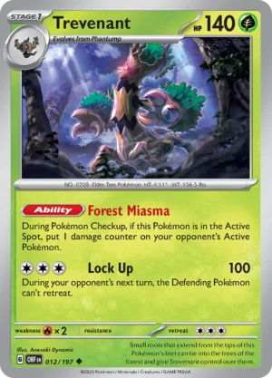 Pokémon TCG SV3: Obsidian Flames 012/197 Trevenant Uncommon Ungraded