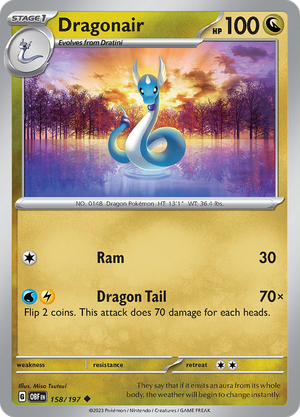 Pokémon TCG SV3: Obsidian Flames 158/197 Dragonair Uncommon Ungraded
