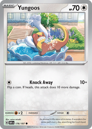 Pokémon TCG SV3: Obsidian Flames 176/197 Yungoos Common Ungraded